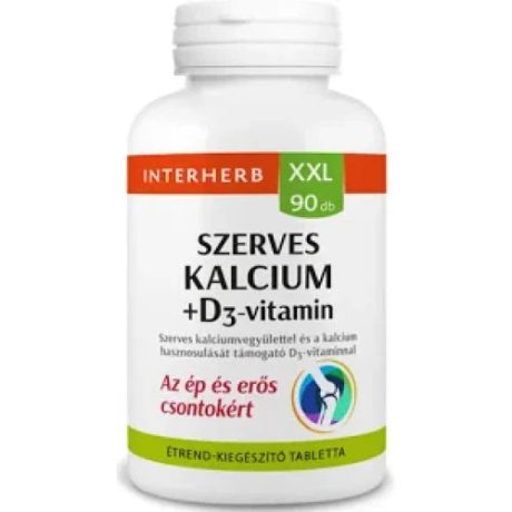 INTERHERB XXL SZERVES CALCIUM + D3-VITAMIN tabletta 90 db