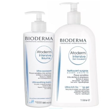 BIODERMA ATODERM INTENSIVE gél MOUSSANT 1000 ml + ATODERM INTENSIVE nyugtató balzsam 500ml VIRTUÁLIS