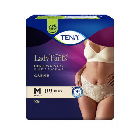 TENA LADY PANTS PLUS CREME (krém színű) M 9 db