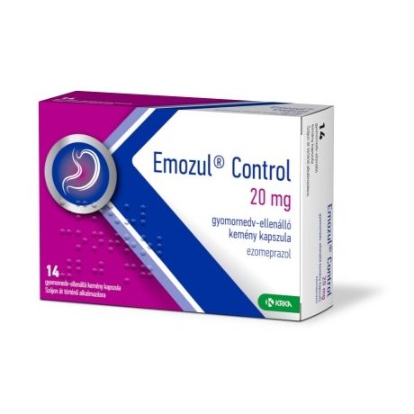 EMOZUL CONTROL 20 mg gyomornedv ellenálló kemény kapszula 14 db