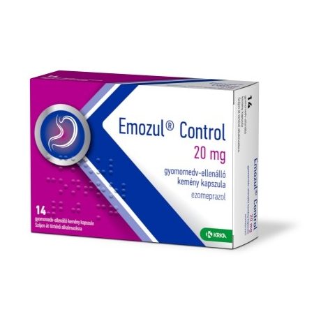 EMOZUL CONTROL 20 mg gyomornedv ellenálló kemény kapszula 14 db