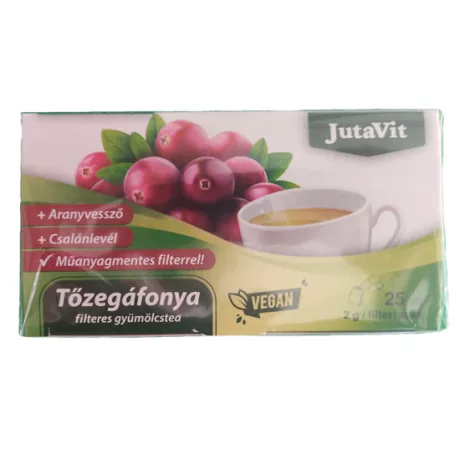 JUTAVIT TŐZEGÁFONYA+ARANYVESSZŐ+CSALÁN gyümölcstea 25 db