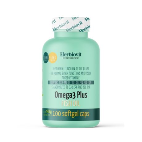 HERBIOVIT Omega-3 plus halolaj lágykapszula 100 db