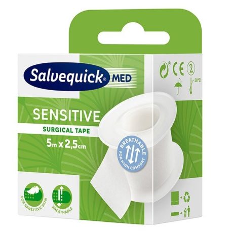 SALVEQUICK sensitive sebtapasz 5m x 2,5cm 1 db