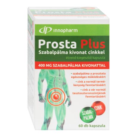 INNOPHARM PROSTA PLUS kapszula szabalpálma kivonattal és cinkkel 60 db
