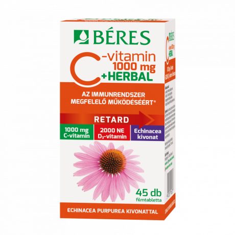 BÉRES C RETARD 1000 mg + HERBAL filmtabletta 45 db