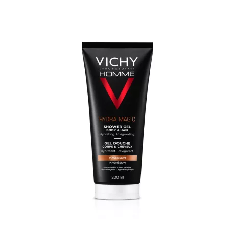 VICHY HOMME HYDRA MAG C+ hidratáló-frissítő tusfürdő testre és hajra 200 ml