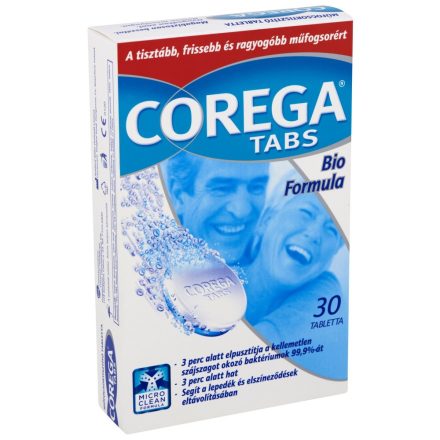 COREGA TABS BIO FORMULA műfogsortisztító tabletta 30 db