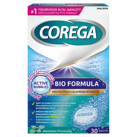 COREGA TABS BIO FORMULA műfogsortisztító tabletta 30 db