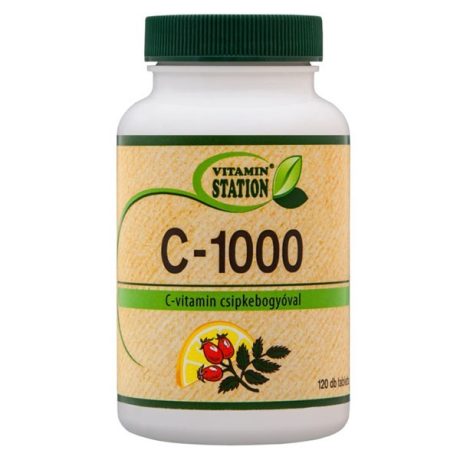 VITAMIN STATION 1000 mg C-VITAMIN CSIPKEBOGYÓVAL tabletta 120 db