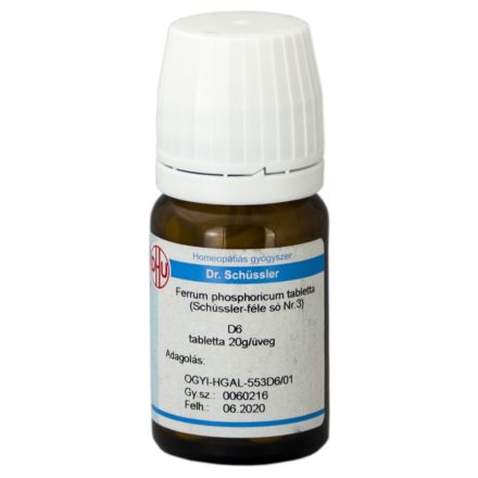 DR. SCHÜSSLER 3. FERRUM PHOSPHORICUM D6 tabletta 80 db