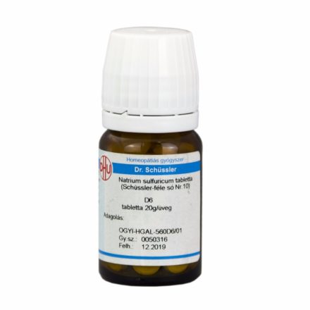 DR. SCHÜSSLER 10. NATRIUM SULFURICUM D6 tabletta 80 db