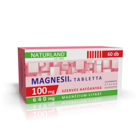 NATURLAND MAGNESII 100/640mg tabletta 60 db