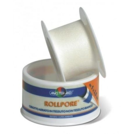 MASTER-AID ROLL-PORE ragtapasz 1,25 cm x 5 m papír alapú, téphető