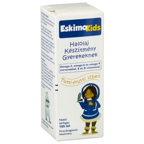 ESKIMO-KIDS 105 ml tutti-frutti ízű halolaj gyermekeknek 105 ml