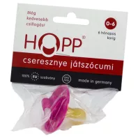   HOPP cseresznye játszócumi 0-6 hónapos korig (véletlenszerű szín) 1 db