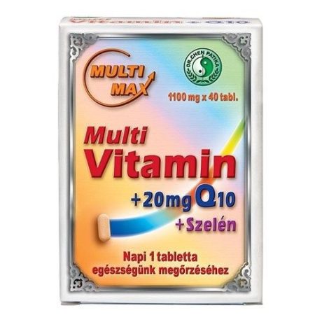 DR. CHEN MULTI MAX MULTIVITAMIN + Q10 20 mg + SZELÉN tabletta 40 DB