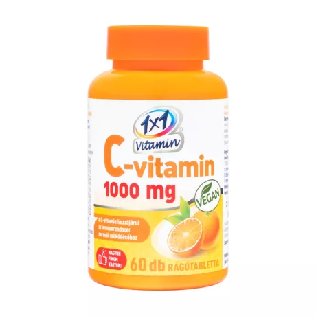 1X1 VITAMIN C-VITAMIN 1000 mg narancsos rágótabletta 60 db