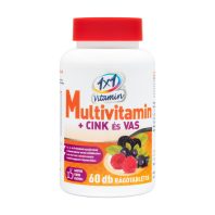   1X1 VITAMIN MULTIVITAMIN CINK + VAS erdei gyümölcs ízű rágótabletta 60 db
