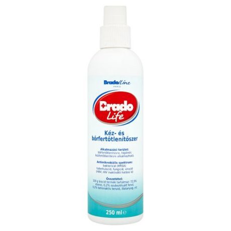 BradoLife Kéz-és-bőrfertőtlenítőszer 250ml 