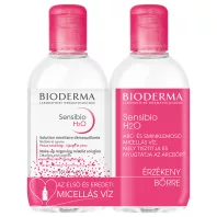   BIODERMA MICELLAFESZTIVÁL 2x250 ml SENSIBIO H2O micellás arclemosó intoleráns és érzékeny bőrre 500 ml