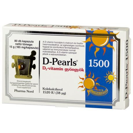 BIO-D-PEARLS D3-VITAMIN 1500 kapszula 80 db