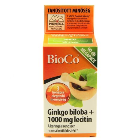 BIOCO GINKGO BILOBA+LECITIN 1000 mg kapszula 90 db