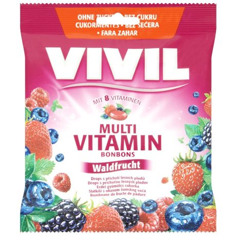 VIVIL MULTIVITAMIN erdeigyümölcs cukorka 60 g
