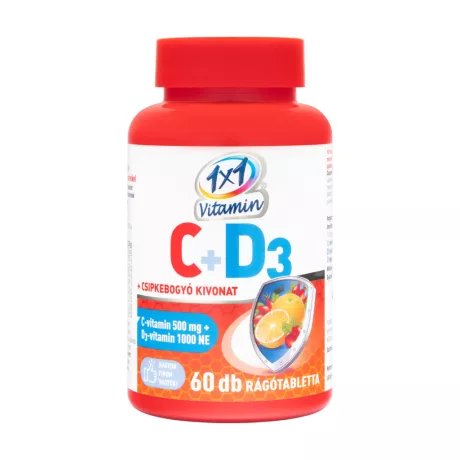 1X1 VITAMIN C-VITAMIN 500 mg + D3 vitamin 1000 NE rágótabletta 60 db