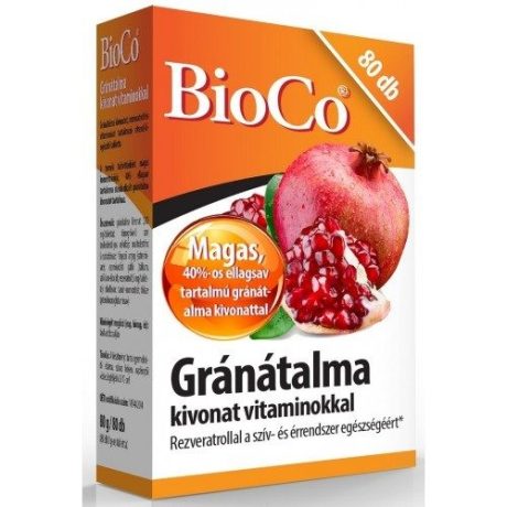 BIOCO GRÁNÁTALMA KIVONAT VITAMINOKKAL tabletta 80 DB