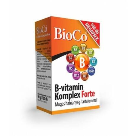 BIOCO B-VITAMIN KOMPLEX FORTE tabletta 100 DB