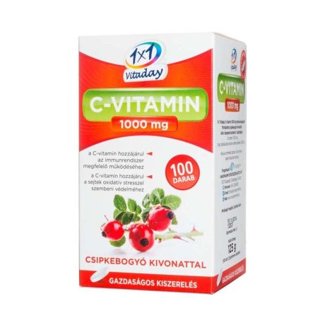 1X1 VITADAY C-VITAMIN 1000 mg + csipkebogyó filmtabletta 100 db