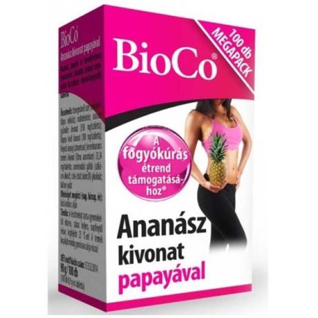 BIOCO ANANÁSZ KIVONAT PAPAYA tabletta 100 db