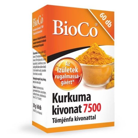 BIOCO KURKUMA KIVONAT 7500 TÖMJÉNFA KIVONATTAL kapszula 60 db