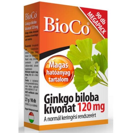 BIOCO GINKGO 120 mg KIVONAT tabletta 90 db