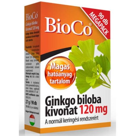 BIOCO GINKGO 120 mg KIVONAT tabletta 90 db