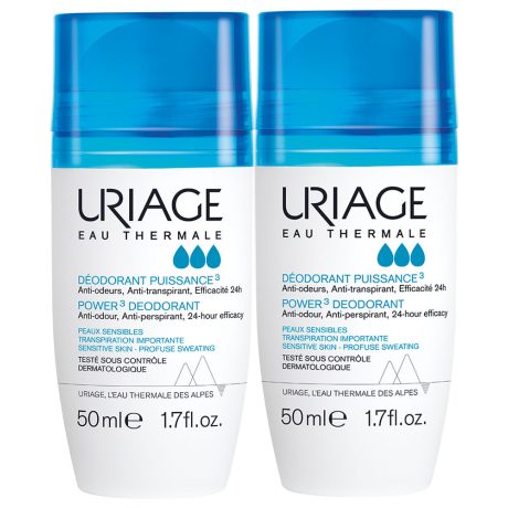 URIAGE DEO intenzív izzadásgátló golyós dezodor DUOPACK 50 + 50 ml