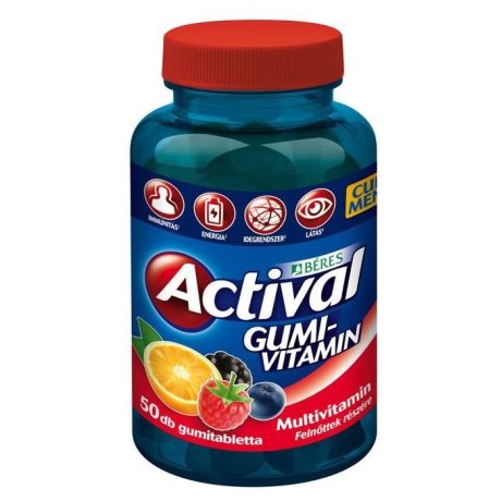 BÉRES ACTIVAL GUMIVITAMIN felnőtteknek 50 db