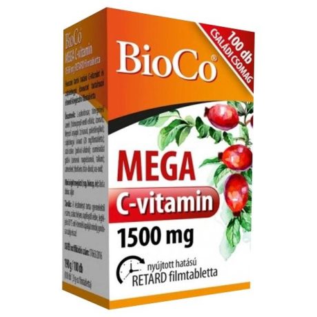 BIOCO MEGA C-VITAMIN 1500 mg filmtabletta 100 db