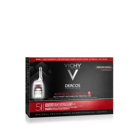 VICHY DERCOS AMINEXIL CLINICAL 5 többfunkciós hajápoló program hajhullás ellen férfiaknak 21 x 6 ml 21 db