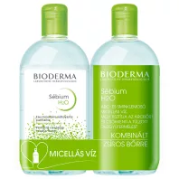   BIODERMA MICELLAFESZTIVÁL 2x500 ml SEBIUM H2O micellás arclemosó zsíros és kombinált bőrre