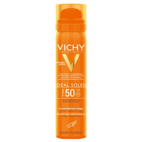 VICHY IDÉAL SOLEIL frissítő hatású napvédő arcpermet SPF50+ 75 ml
