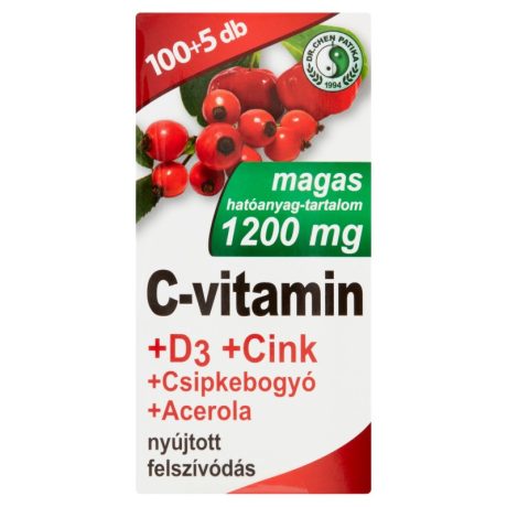 DR. CHEN 1200 mg C-VITAMIN + D3 + CINK + CSIPKEBOgYÓ + ACEROLA filmtabletta 105 db