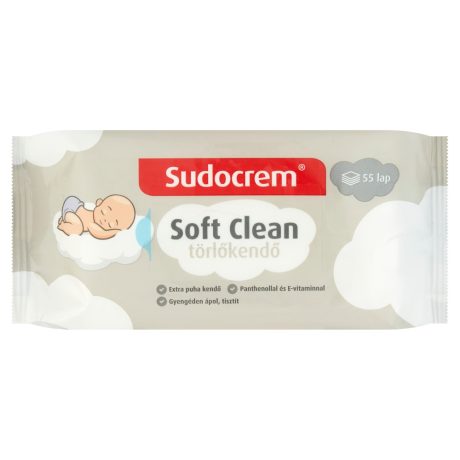 SUDOCREM soft clean törlőkendő 55 db