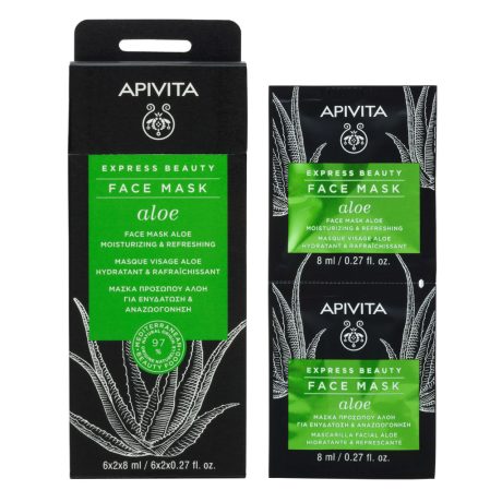 APIVITA EXPRESS hidratáló, frissítő arcmaszk - Aloe Verával 16 ML