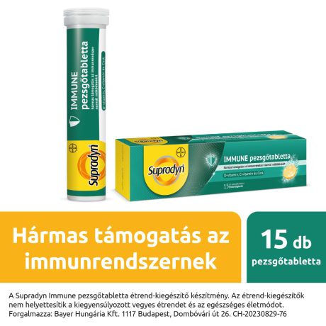 SUPRADYN IMMUNE C+D+CINK pezsgőtabletta 15 db