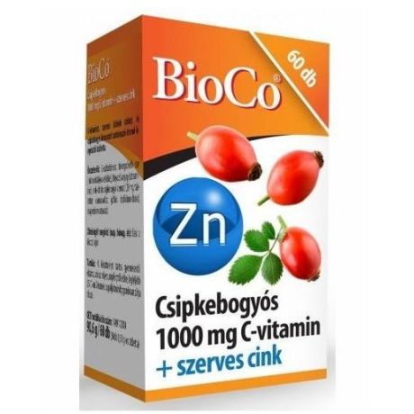 BIOCO CSIPKEBOGYÓ C-VITAMIN 1000 mg + SZERVES CINK tabletta 60 db