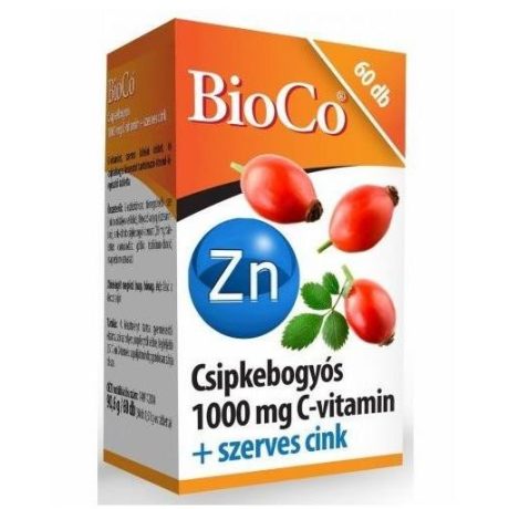 BIOCO CSIPKEBOGYÓ C-VITAMIN 1000 mg + SZERVES CINK tabletta 60 db