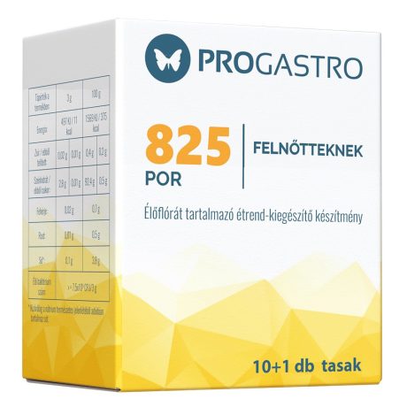PROGASTRO 825 Élőflórát tartalmazó étrend-kiegészítő készítmény 10+1 db tasak