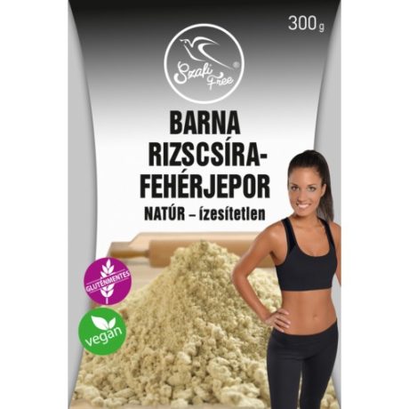 SZAFI FREE BARNA RIZSCSÍRA-FEHÉRJEPOR NATÚR- ÍZESÍTETLEN (GLUTÉNMENTES, VEGÁN) 300 G